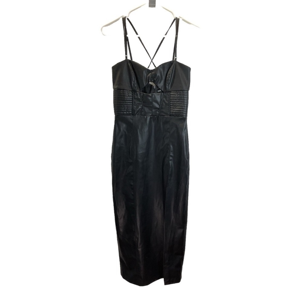 Zara Black Strappy Midi Dress